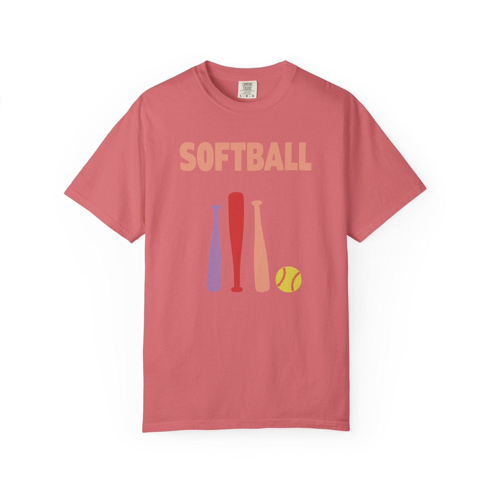 softball gear — simple modern style t shirt on comfort colors 1717 tee