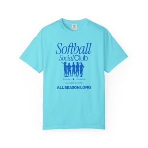 softball social club tee — all season long design on comfort colors 1717 t shirt