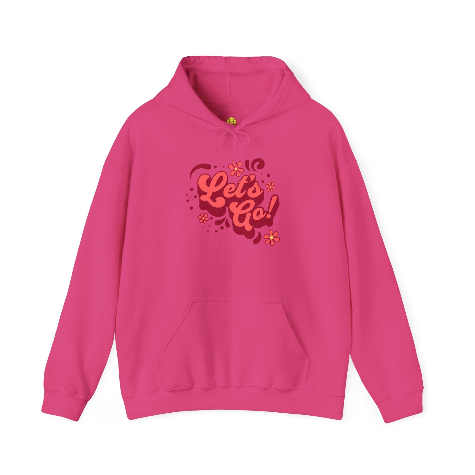 “Let’s Go!” Softball Hoodie - Bubble Gum Retro Softball Hooded Sweatshirt - Image 21