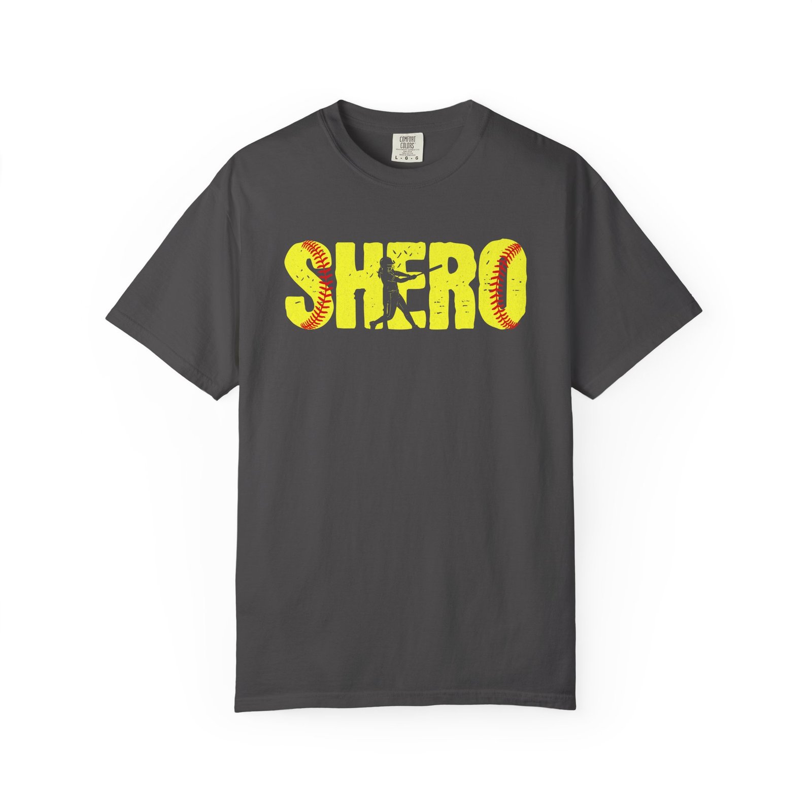Softball SHero T-Shirt — Women's Softball Design on Comfort Colors 1717 Tee - Image 14