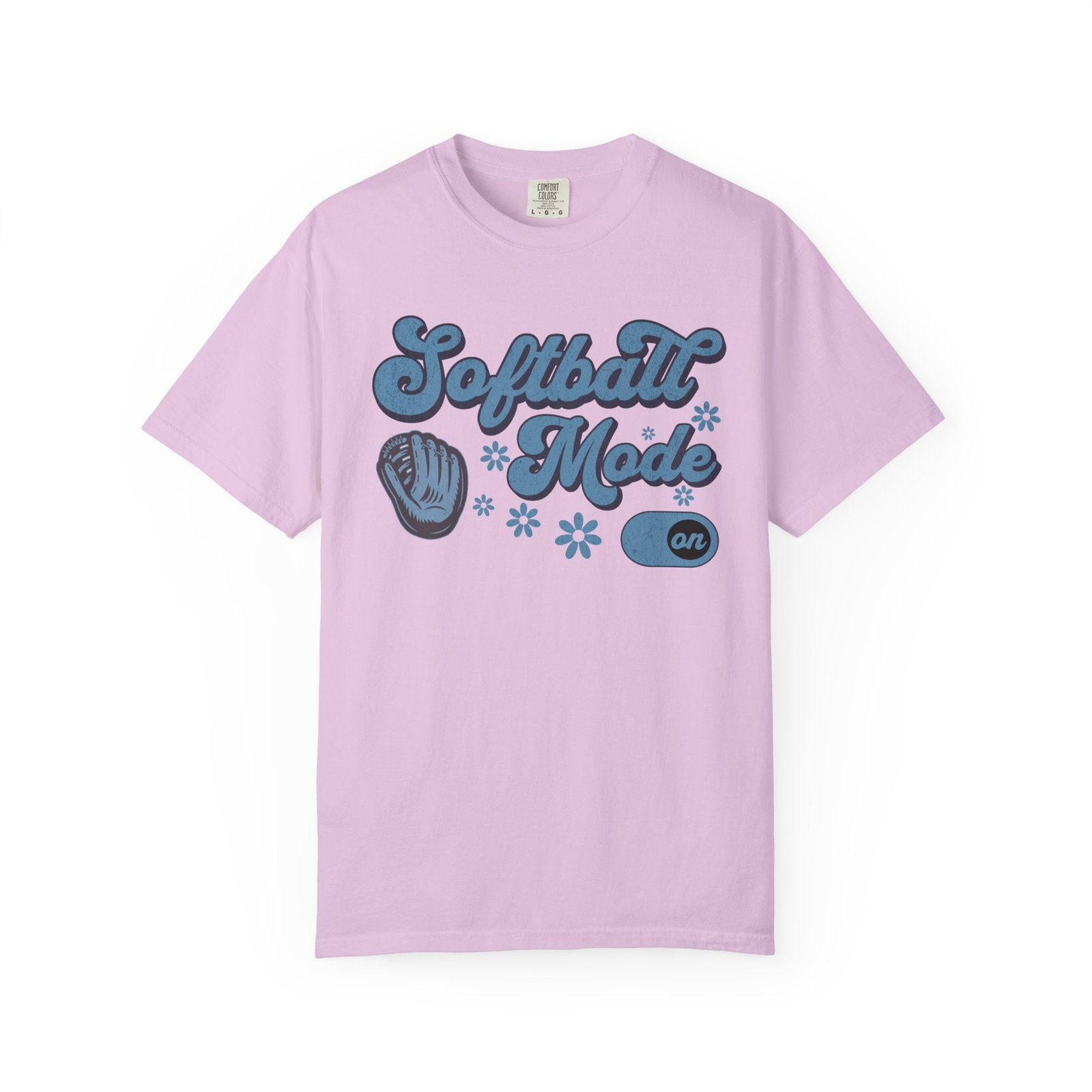Softball Mode T-Shirt — Retro Softball Graphic on Comfort Colors 1717 Tee - Image 16