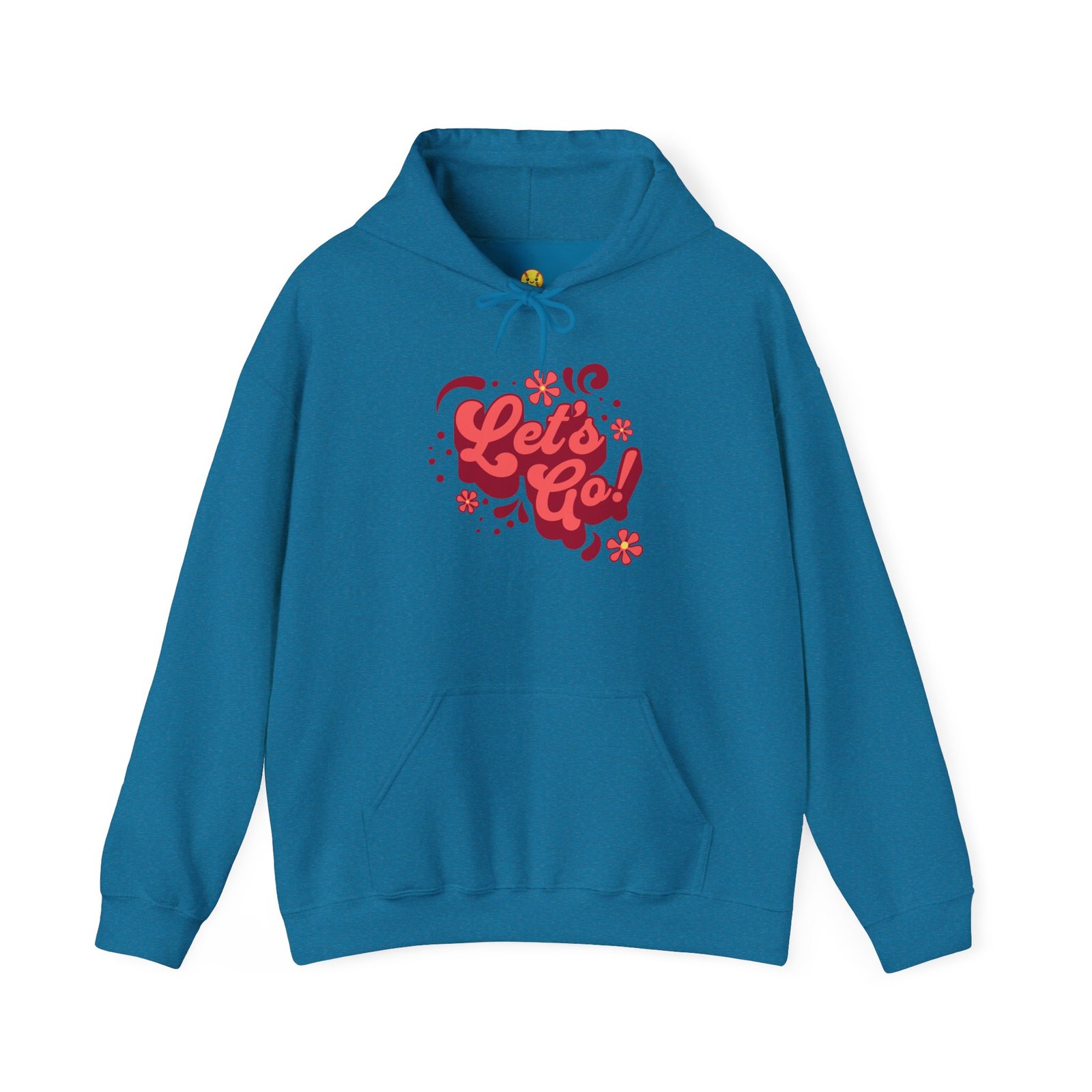 “Let’s Go!” Softball Hoodie - Bubble Gum Retro Softball Hooded Sweatshirt - Image 16