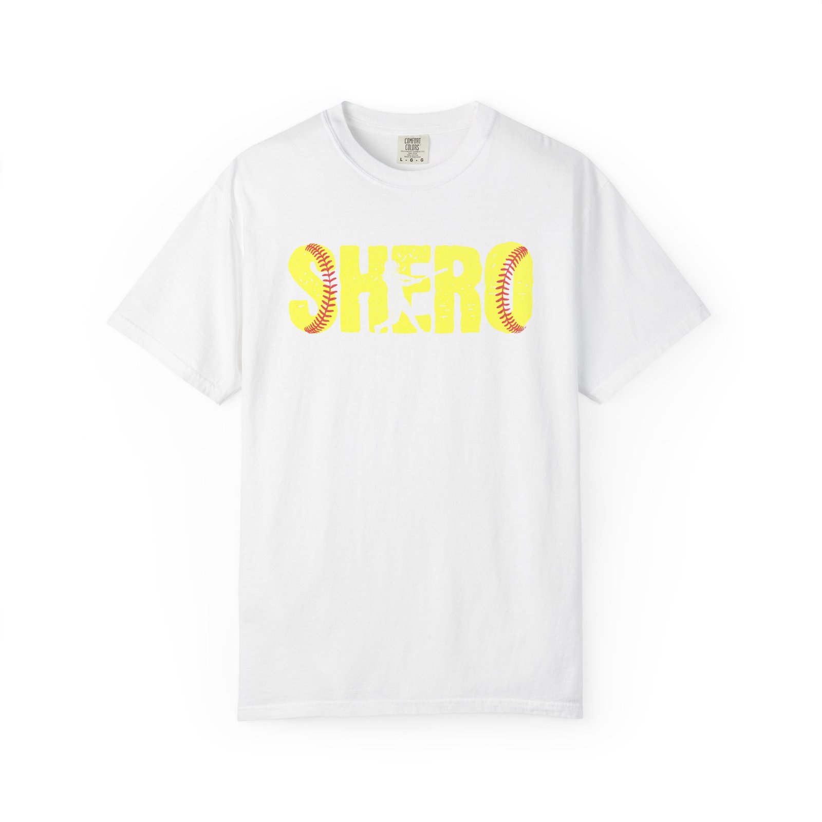 Softball SHero T-Shirt — Women's Softball Design on Comfort Colors 1717 Tee - Image 7