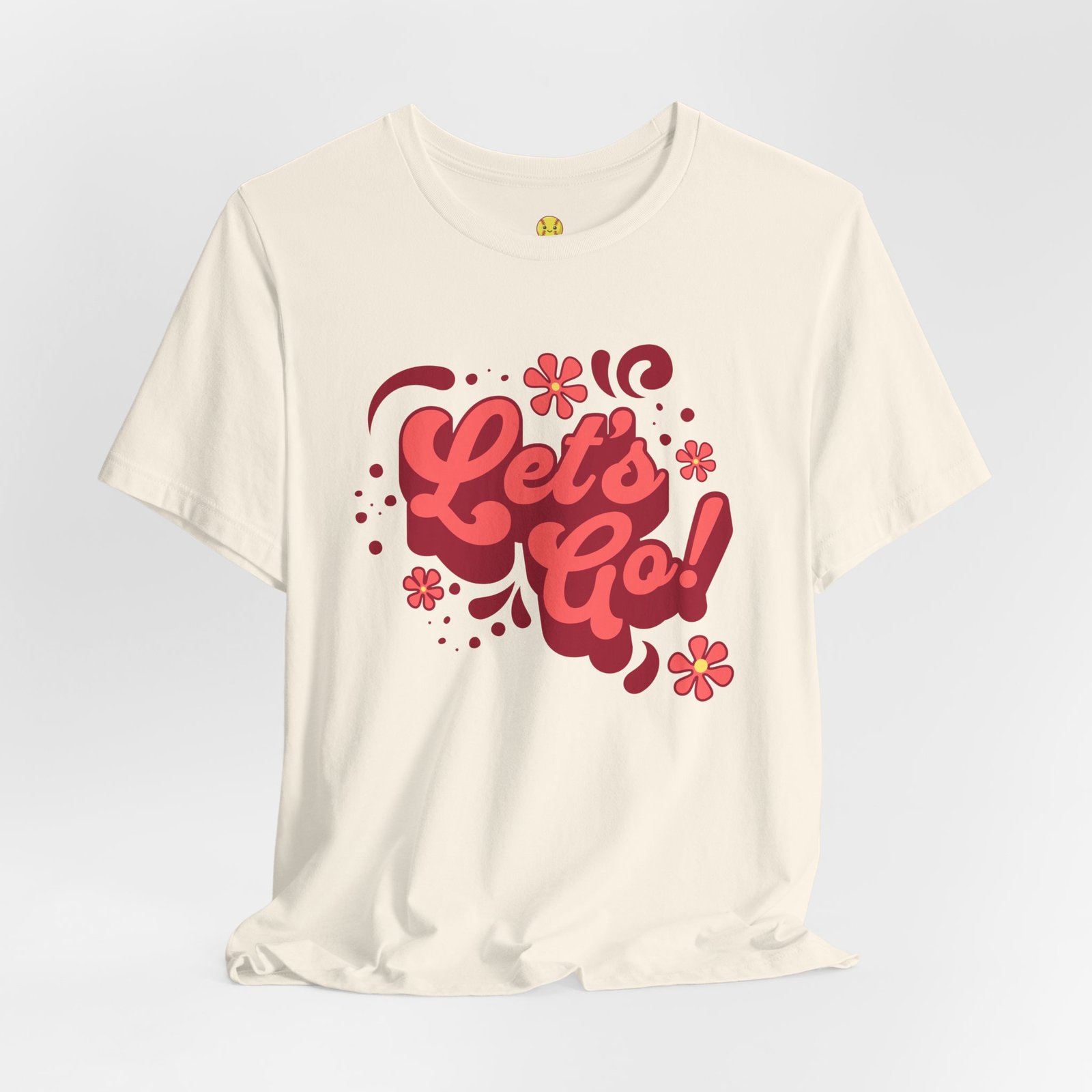“Let’s Go!” Softball Tee — Bubble Gum Retro Softball T-Shirt - Image 3