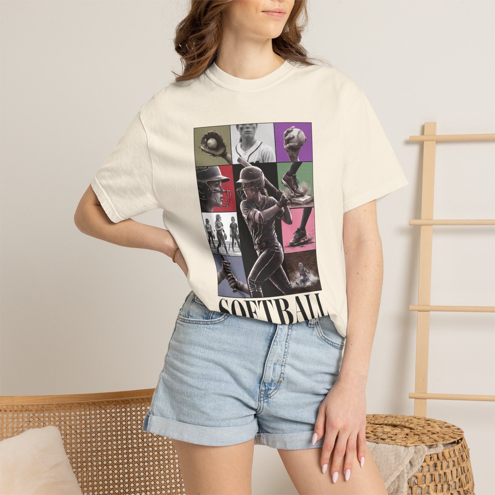 Softball Summer Tour Graphic on Comfort Colors 1717 T-Shirt - Image 3