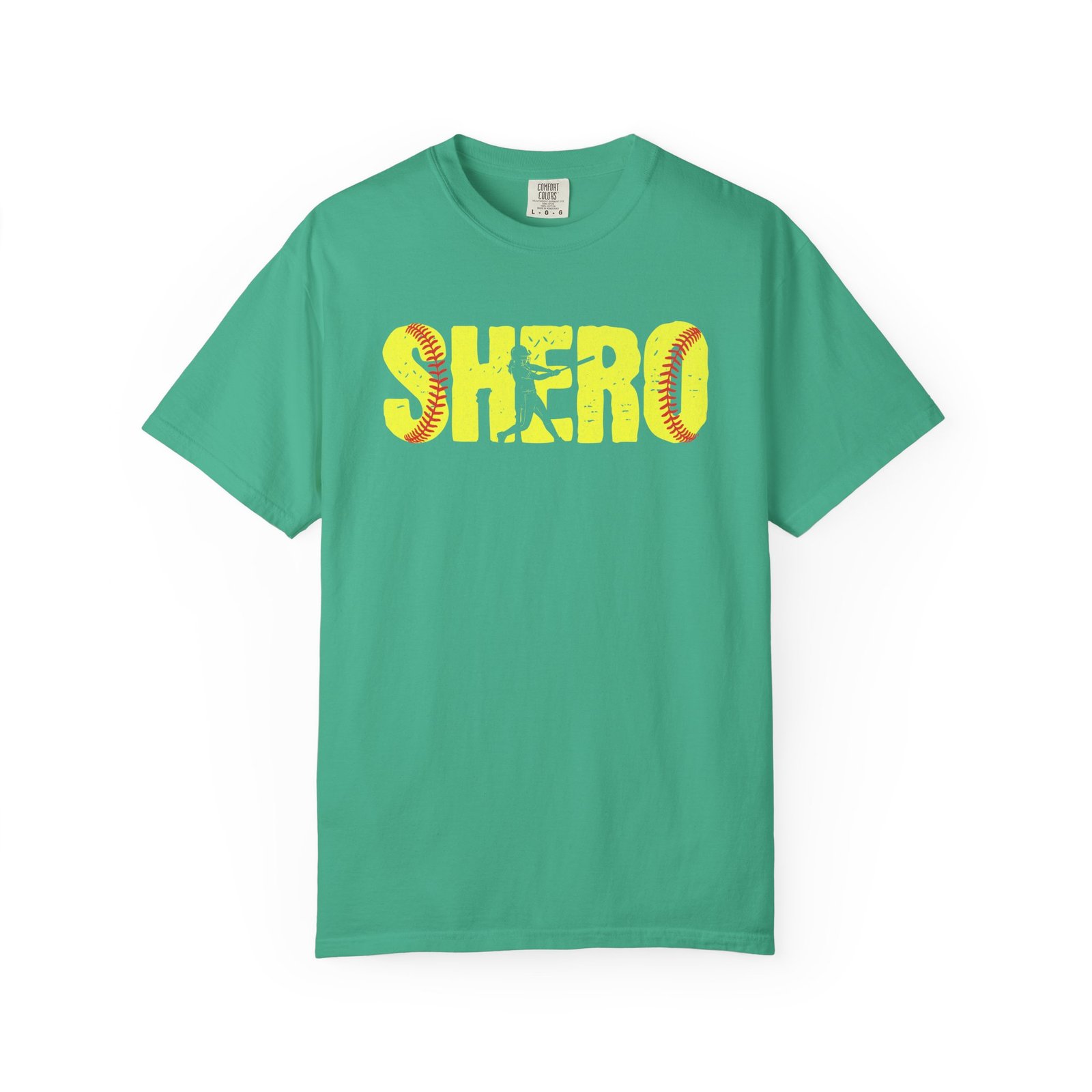 Softball SHero T-Shirt — Women's Softball Design on Comfort Colors 1717 Tee - Image 10