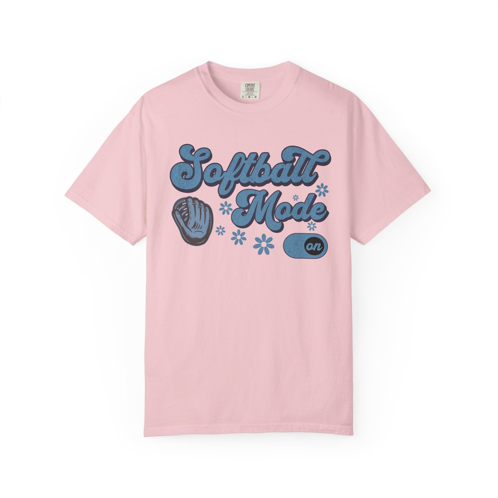 Softball Mode T-Shirt — Retro Softball Graphic on Comfort Colors 1717 Tee - Image 17