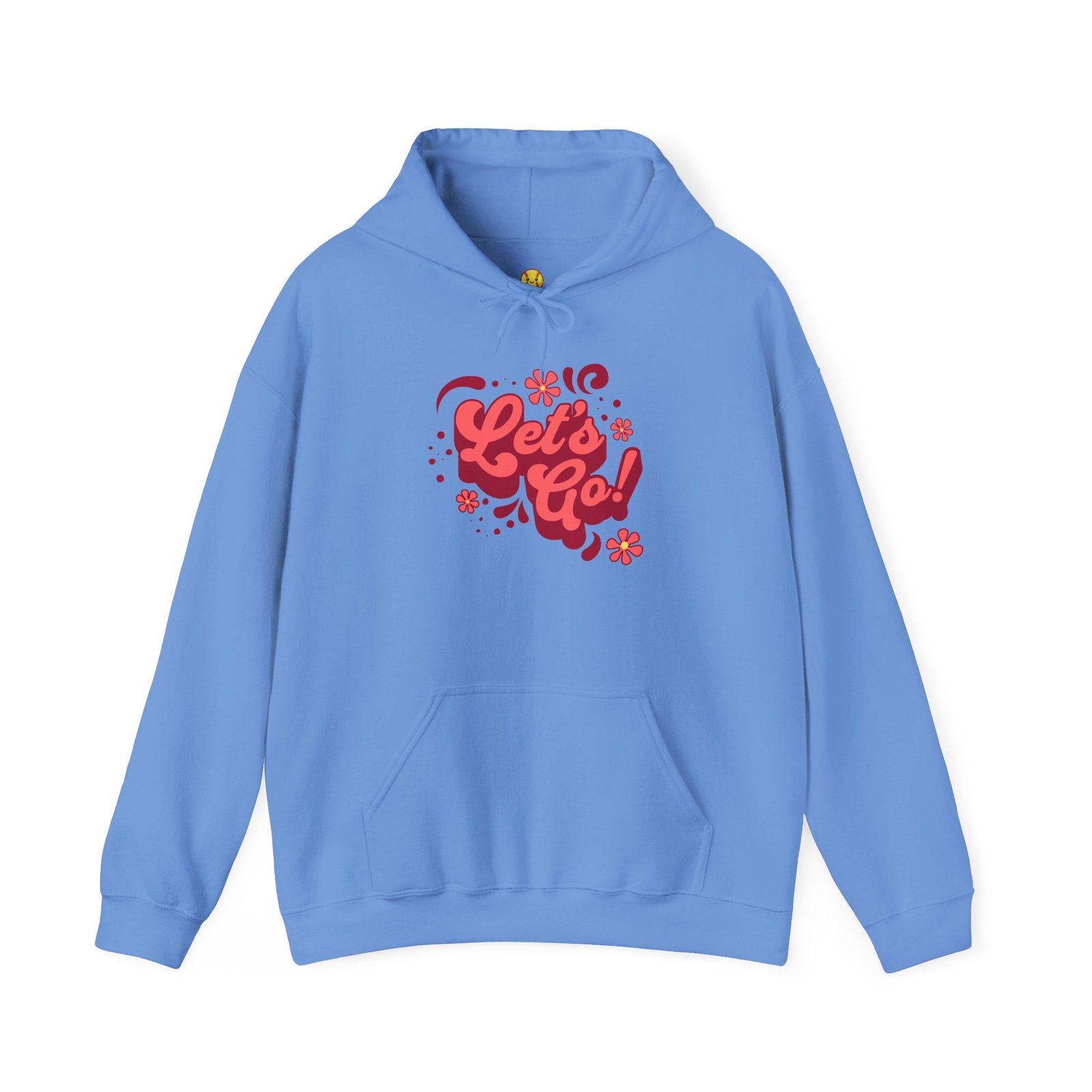 “Let’s Go!” Softball Hoodie - Bubble Gum Retro Softball Hooded Sweatshirt - Image 15