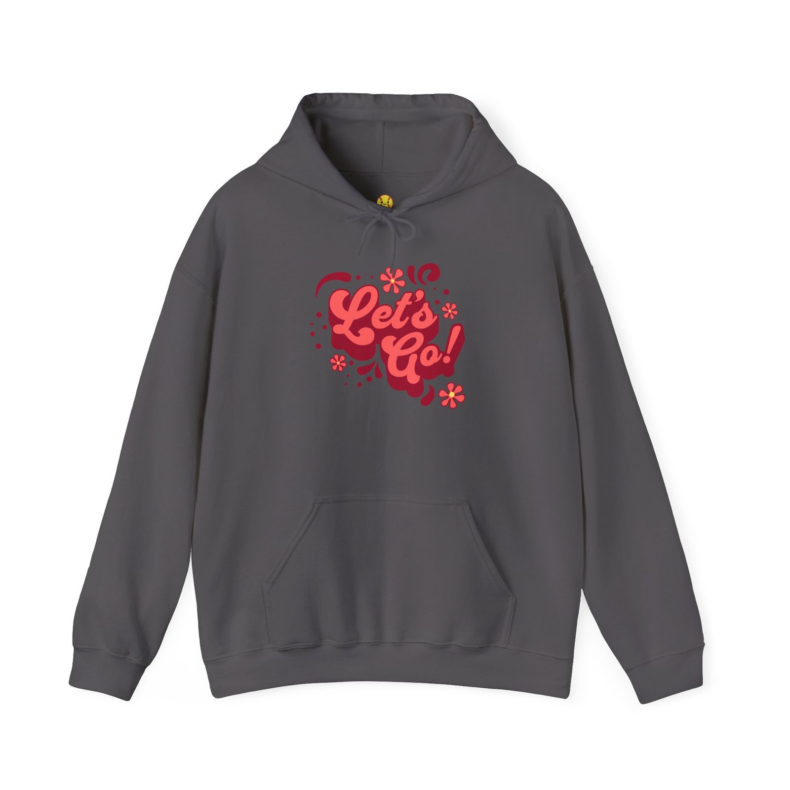 “Let’s Go!” Softball Hoodie - Bubble Gum Retro Softball Hooded Sweatshirt - Image 17