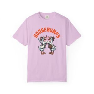 goosebumps graphic tee — softball playing geese fist bumping on comfort colors 1717 t shirt