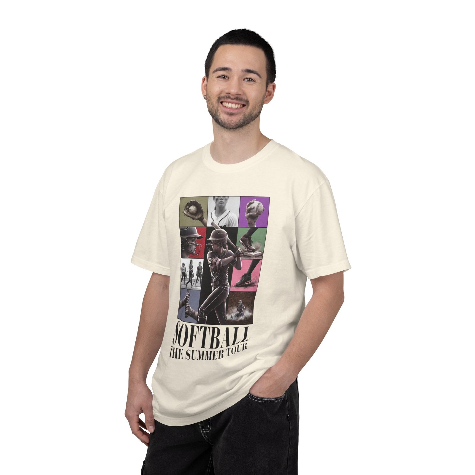 Softball Summer Tour Graphic on Comfort Colors 1717 T-Shirt - Image 4