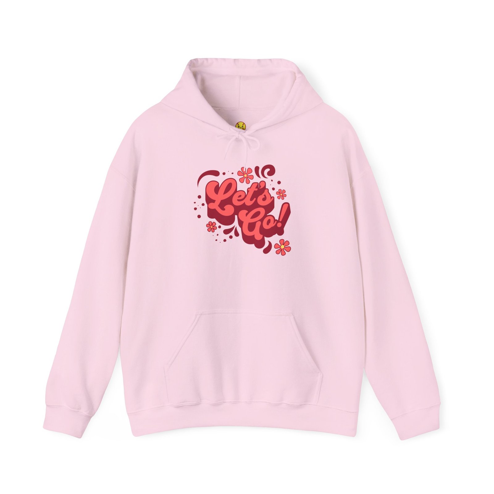 “Let’s Go!” Softball Hoodie - Bubble Gum Retro Softball Hooded Sweatshirt - Image 19