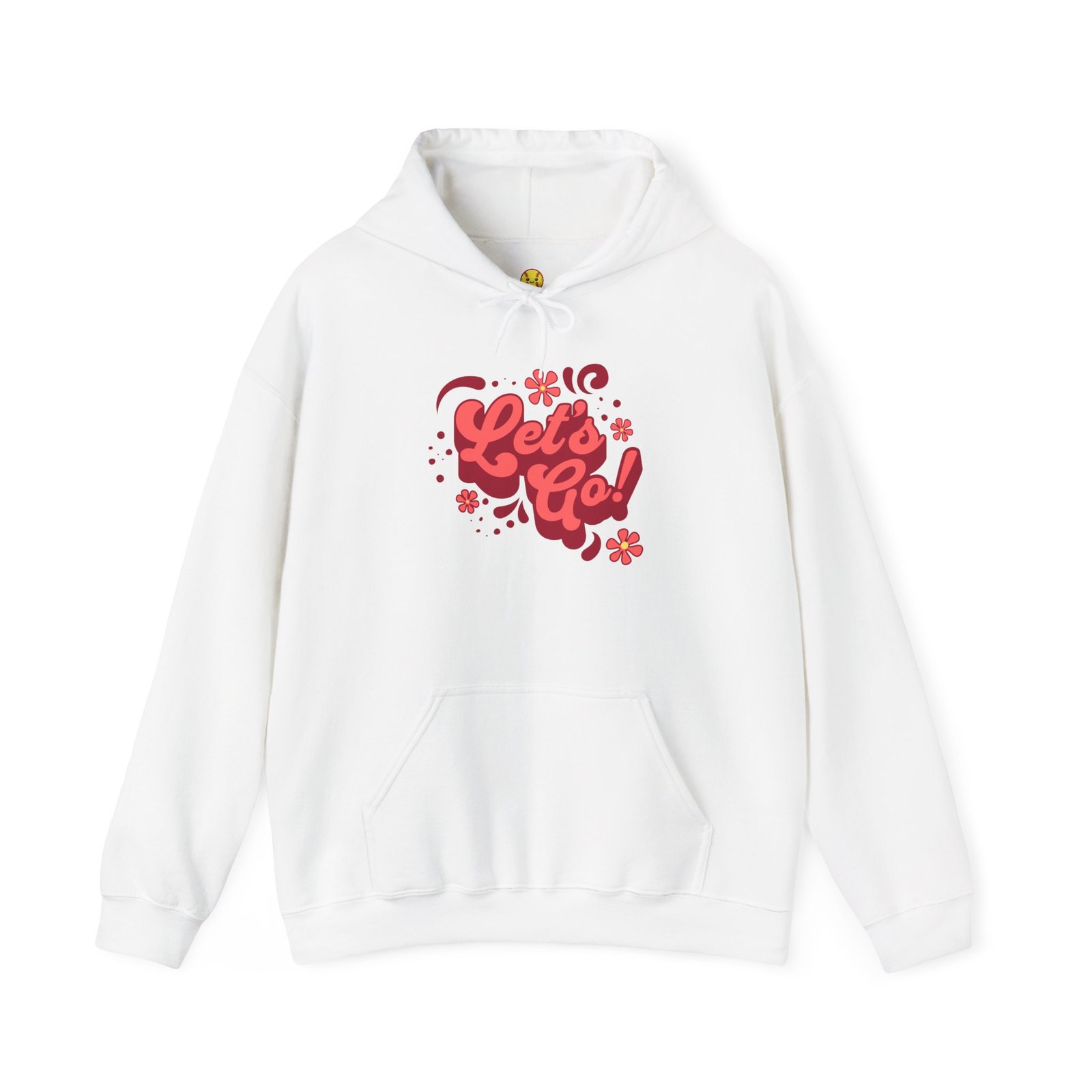 “Let’s Go!” Softball Hoodie - Bubble Gum Retro Softball Hooded Sweatshirt - Image 8