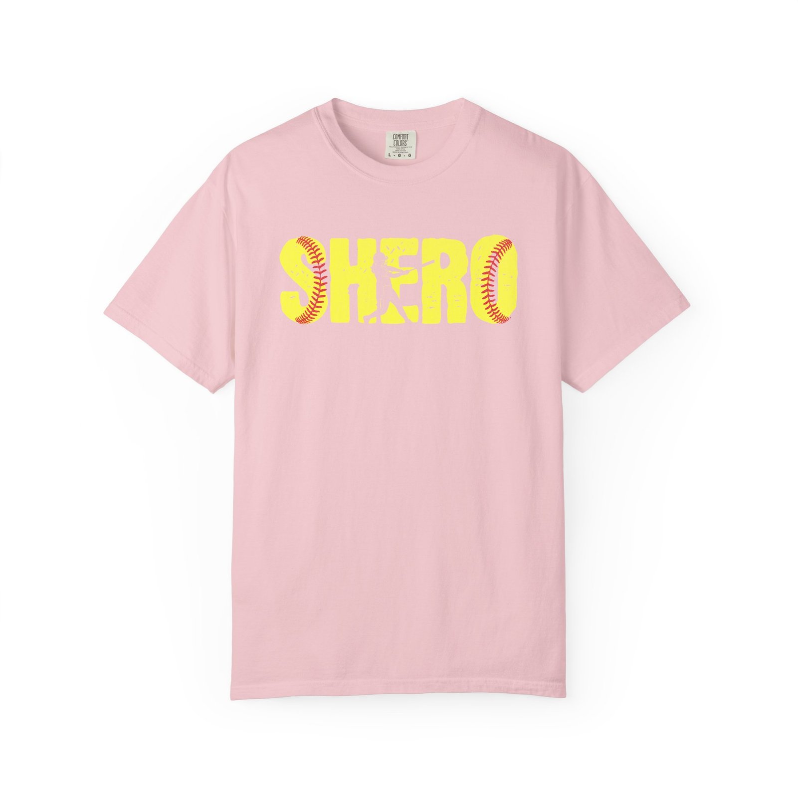 Softball SHero T-Shirt — Women's Softball Design on Comfort Colors 1717 Tee - Image 18