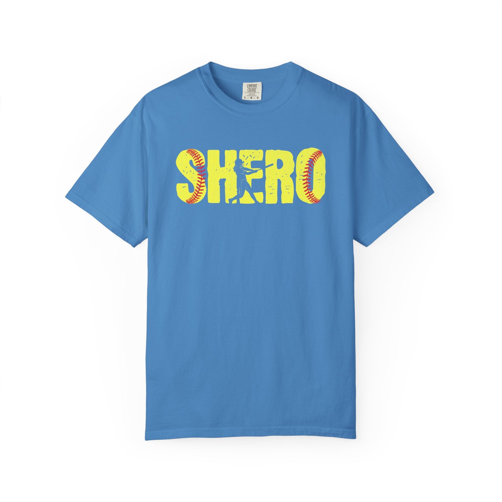 Softball SHero T-Shirt — Women's Softball Design on Comfort Colors 1717 Tee - Image 12