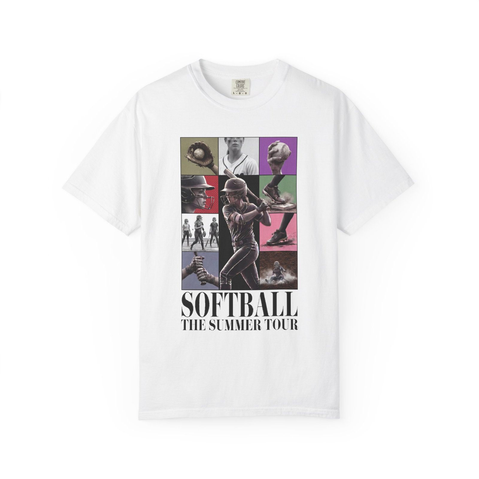 Softball Summer Tour Graphic on Comfort Colors 1717 T-Shirt - Image 7