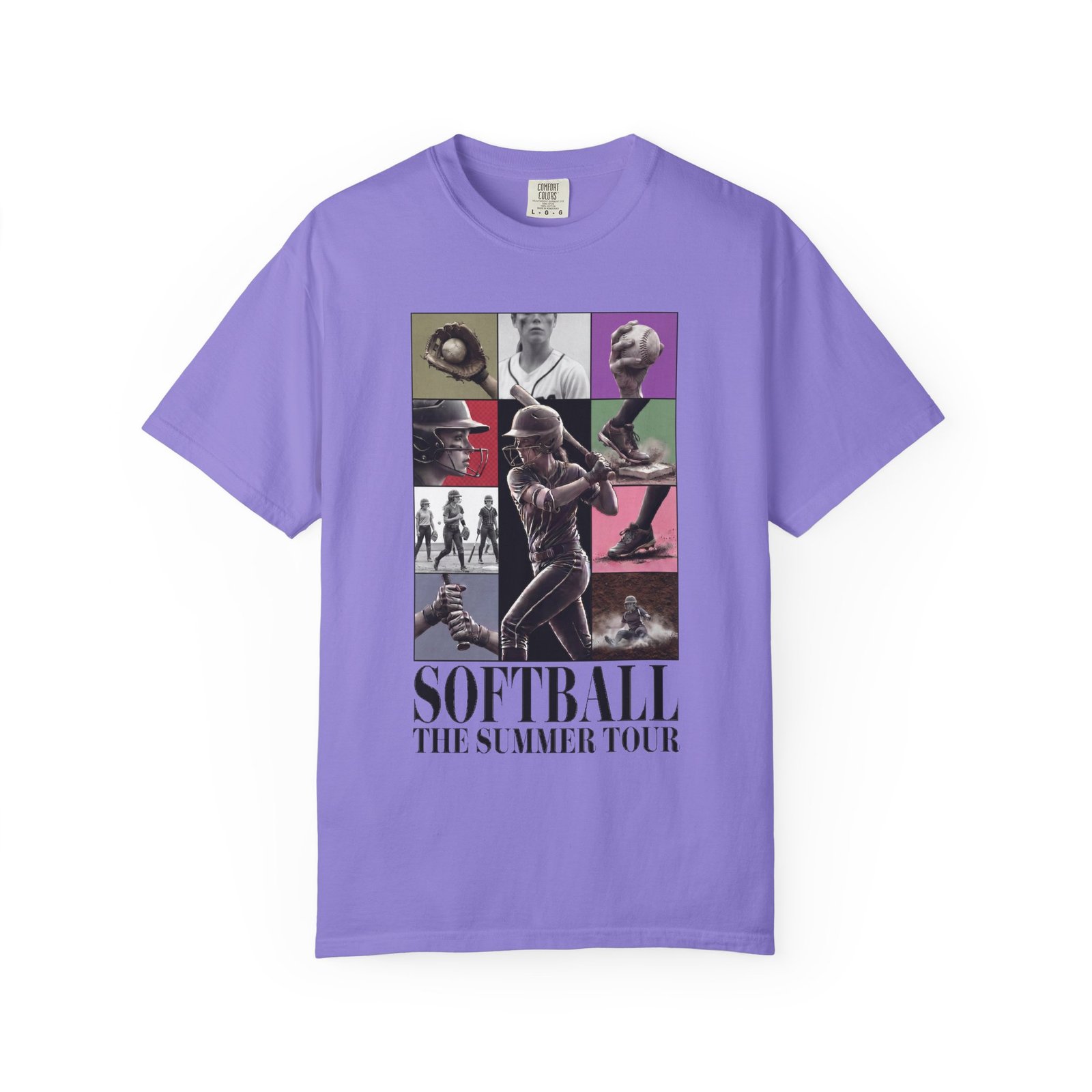 Softball Summer Tour Graphic on Comfort Colors 1717 T-Shirt - Image 14