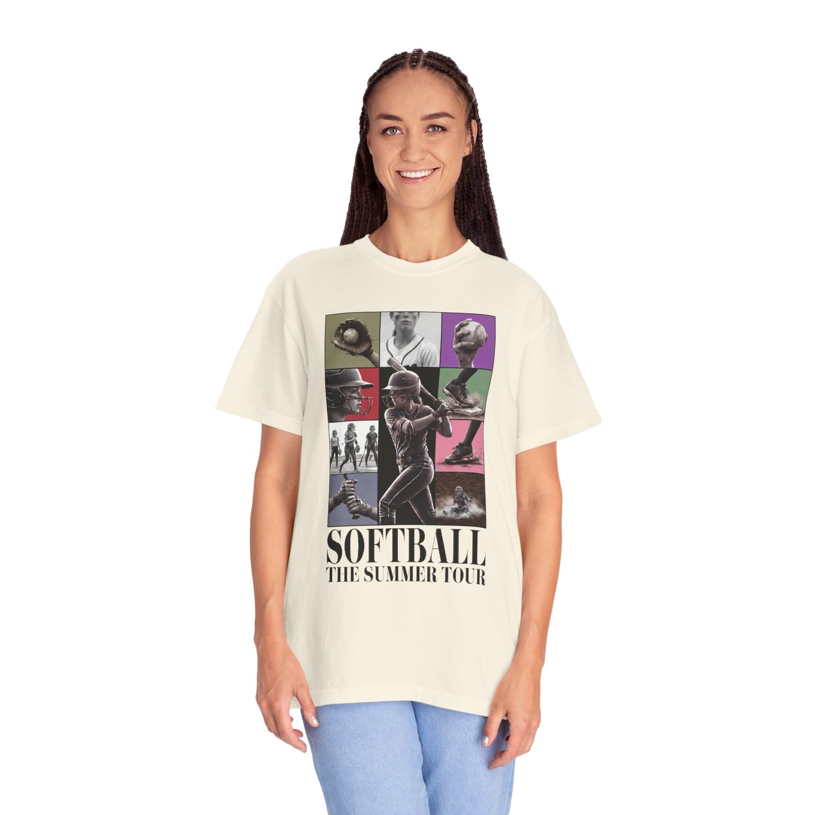 Softball Summer Tour Graphic on Comfort Colors 1717 T-Shirt - Image 5