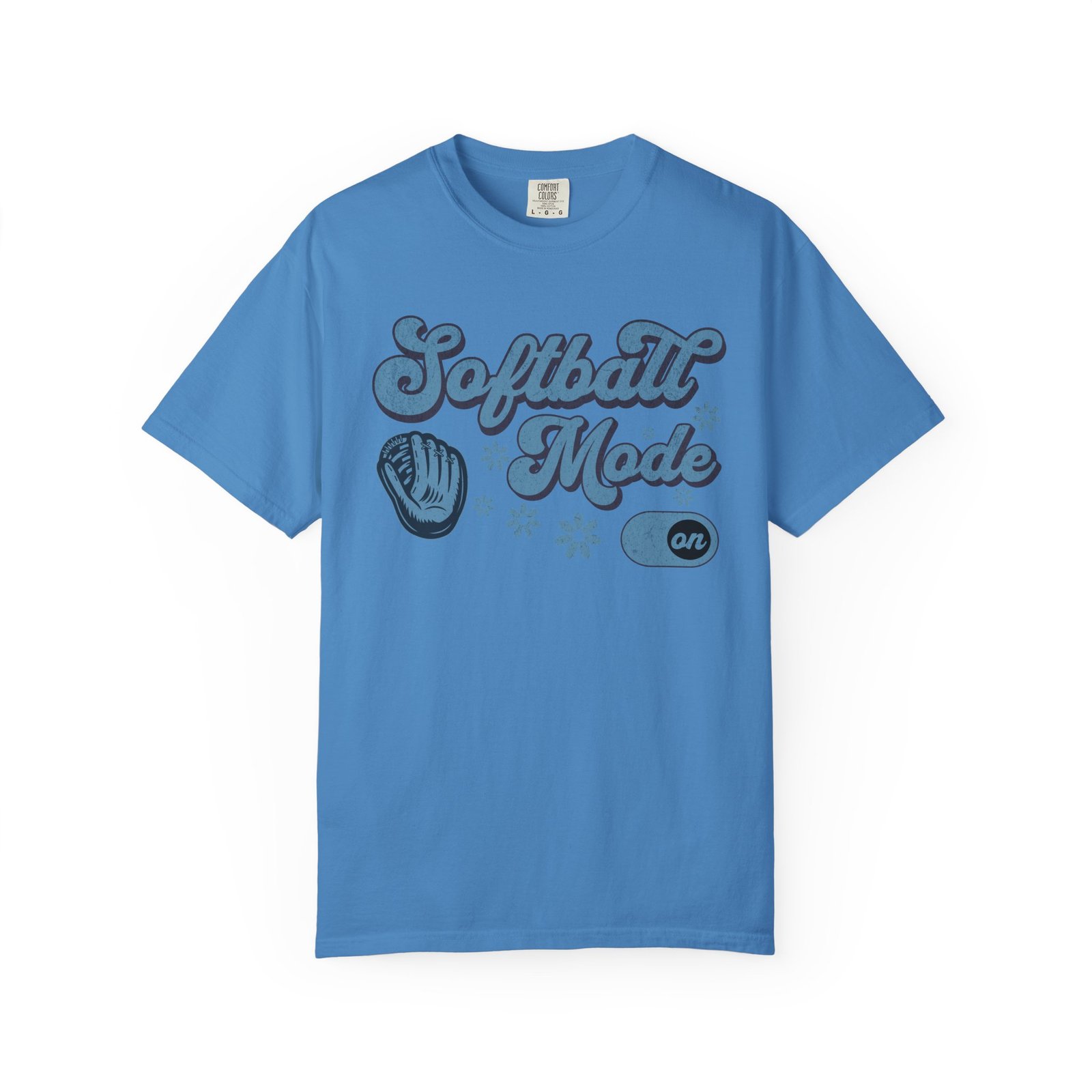 Softball Mode T-Shirt — Retro Softball Graphic on Comfort Colors 1717 Tee - Image 12