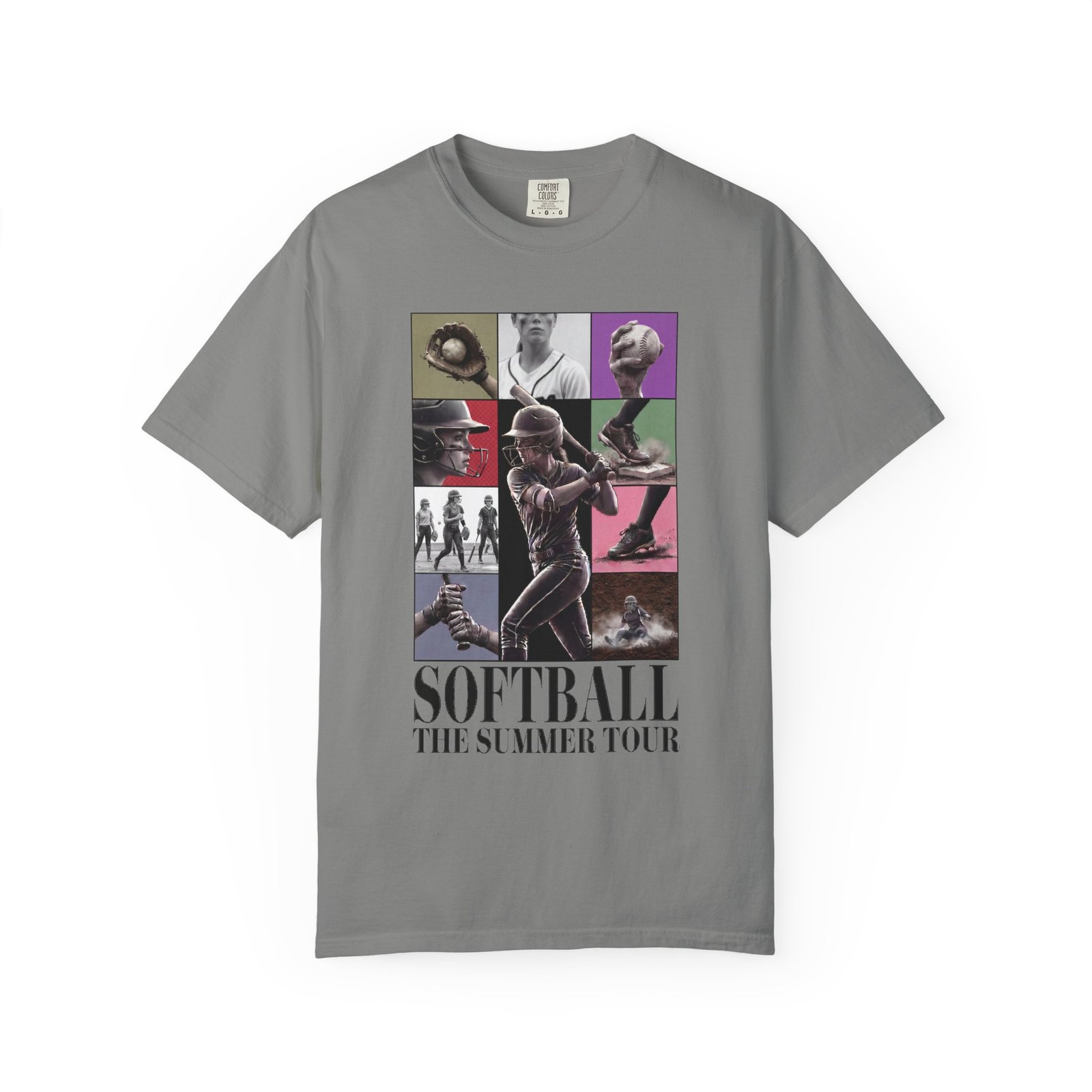 Softball Summer Tour Graphic on Comfort Colors 1717 T-Shirt - Image 11
