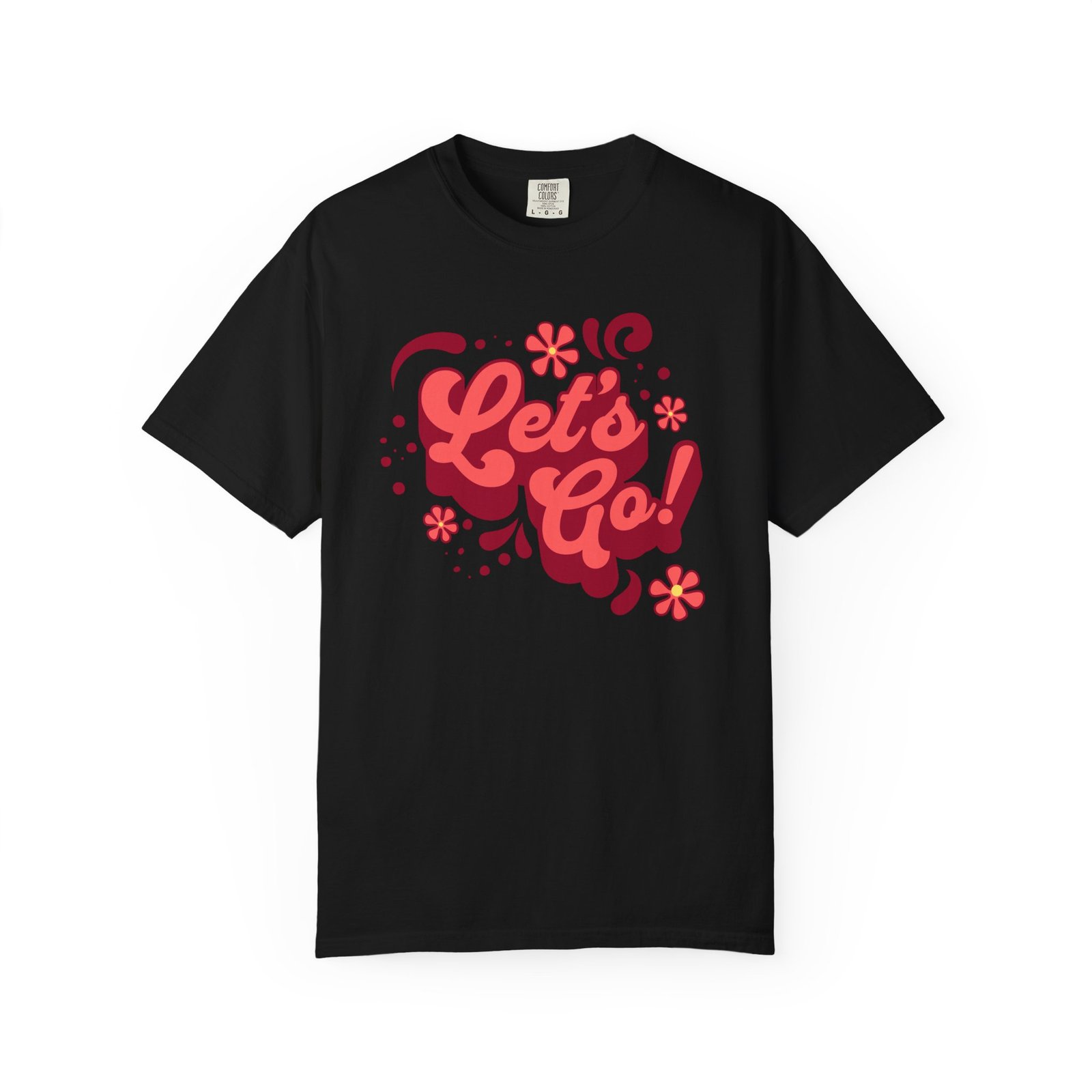 "Let’s Go!” Softball Tee — Bubble Gum Retro Softball Design on Comfort Colors 1717 T-Shirt - Image 14