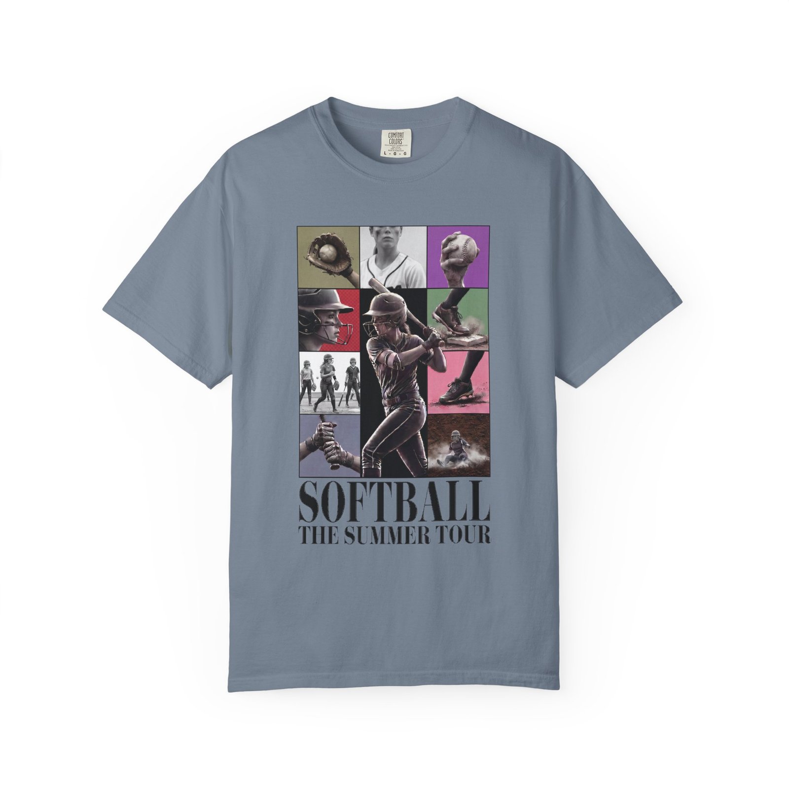 Softball Summer Tour Graphic on Comfort Colors 1717 T-Shirt - Image 10