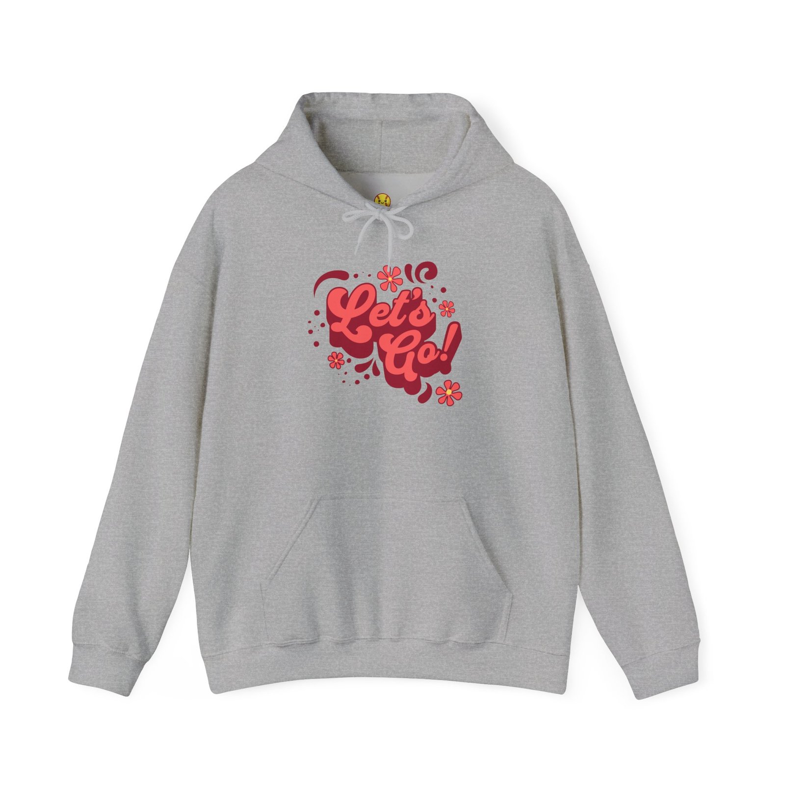 “Let’s Go!” Softball Hoodie - Bubble Gum Retro Softball Hooded Sweatshirt - Image 11
