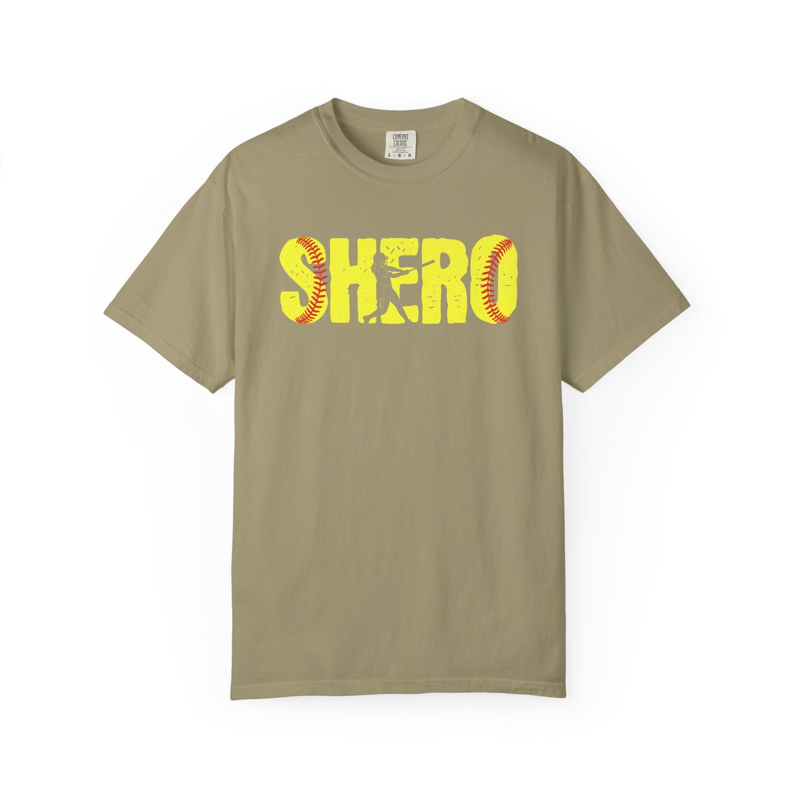 Softball SHero T-Shirt — Women's Softball Design on Comfort Colors 1717 Tee - Image 8