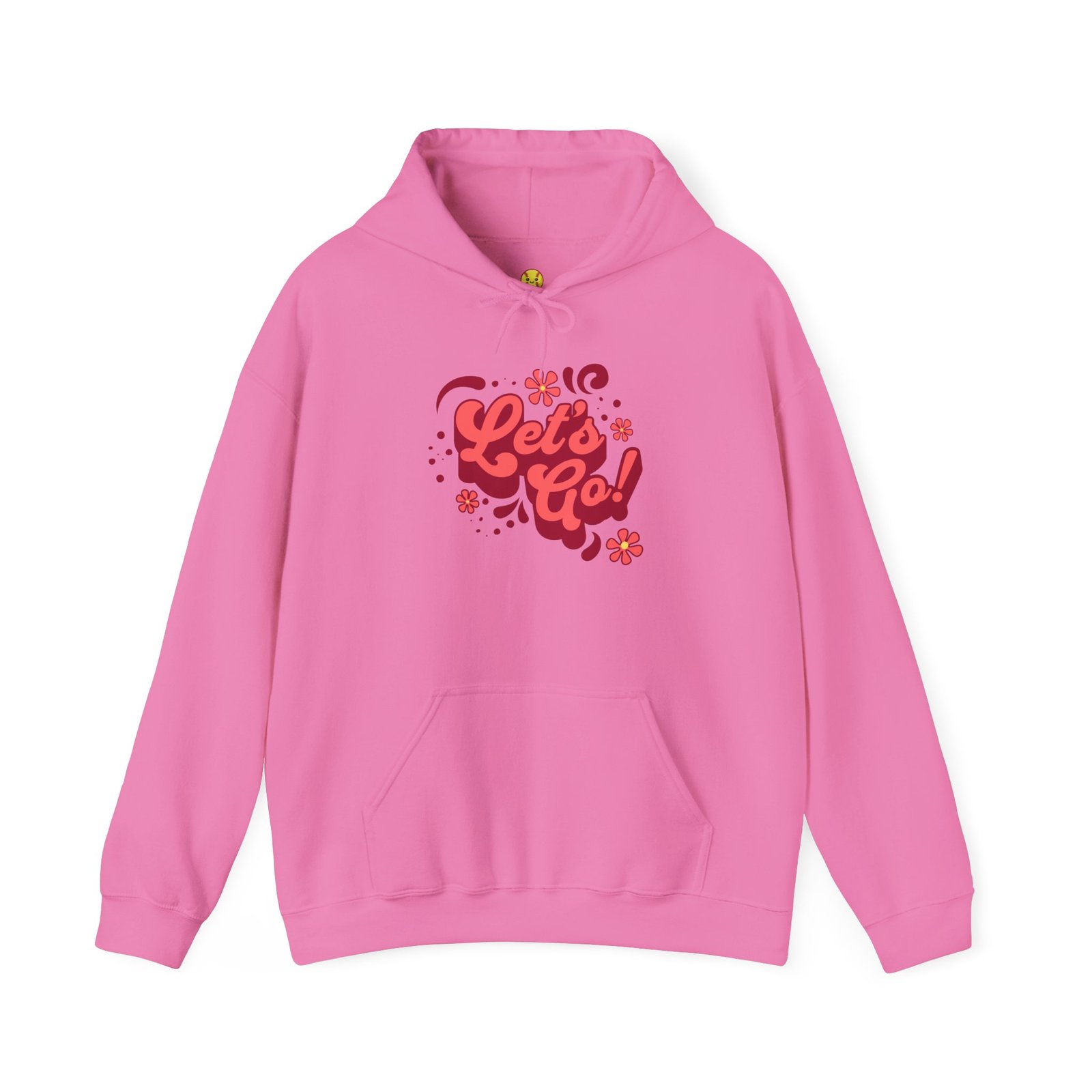“Let’s Go!” Softball Hoodie - Bubble Gum Retro Softball Hooded Sweatshirt - Image 20