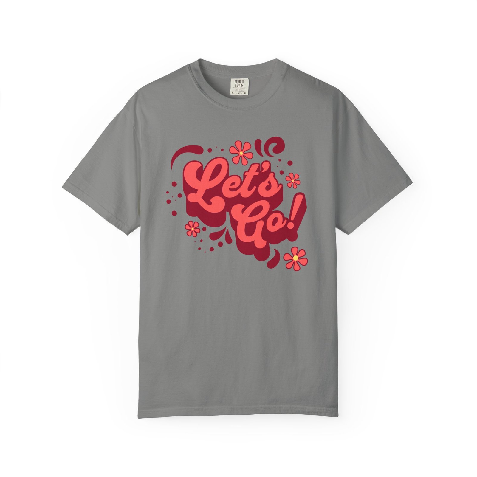 "Let’s Go!” Softball Tee — Bubble Gum Retro Softball Design on Comfort Colors 1717 T-Shirt - Image 11