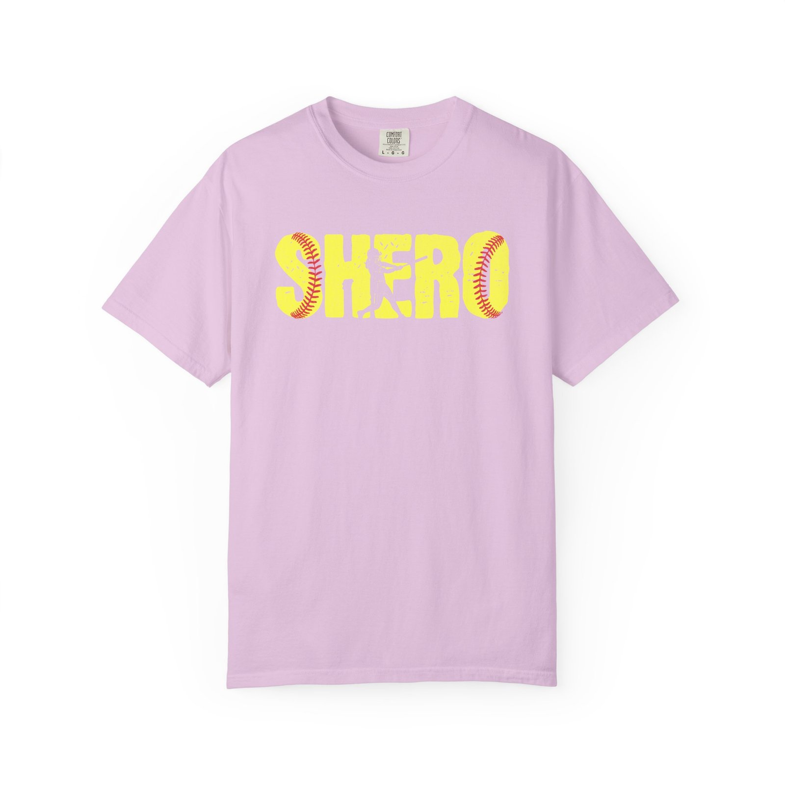 Softball SHero T-Shirt — Women's Softball Design on Comfort Colors 1717 Tee - Image 17