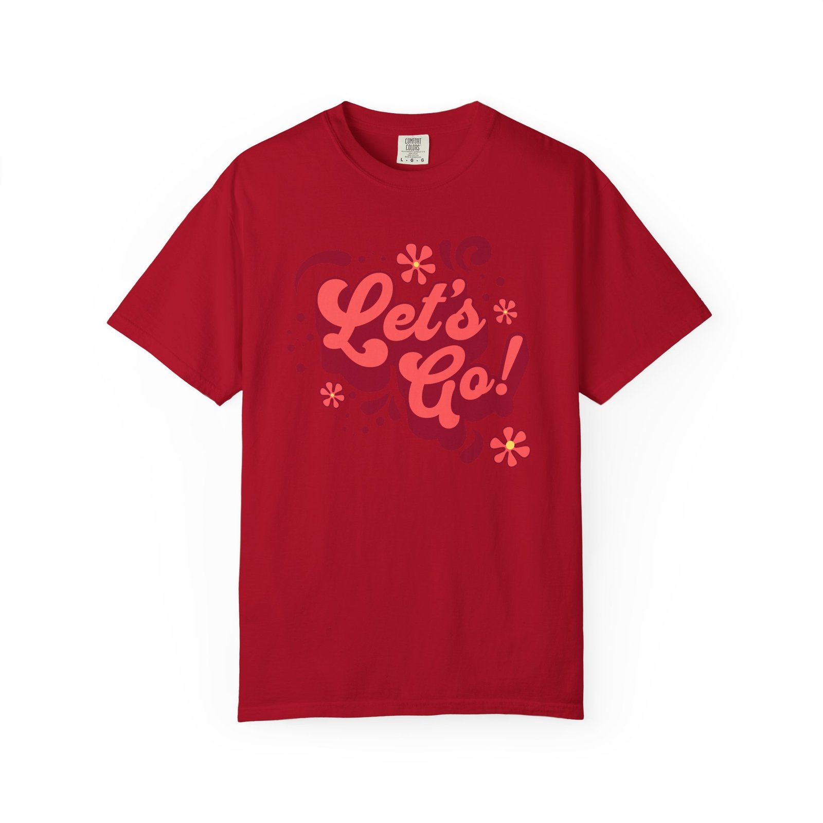 "Let’s Go!” Softball Tee — Bubble Gum Retro Softball Design on Comfort Colors 1717 T-Shirt - Image 19