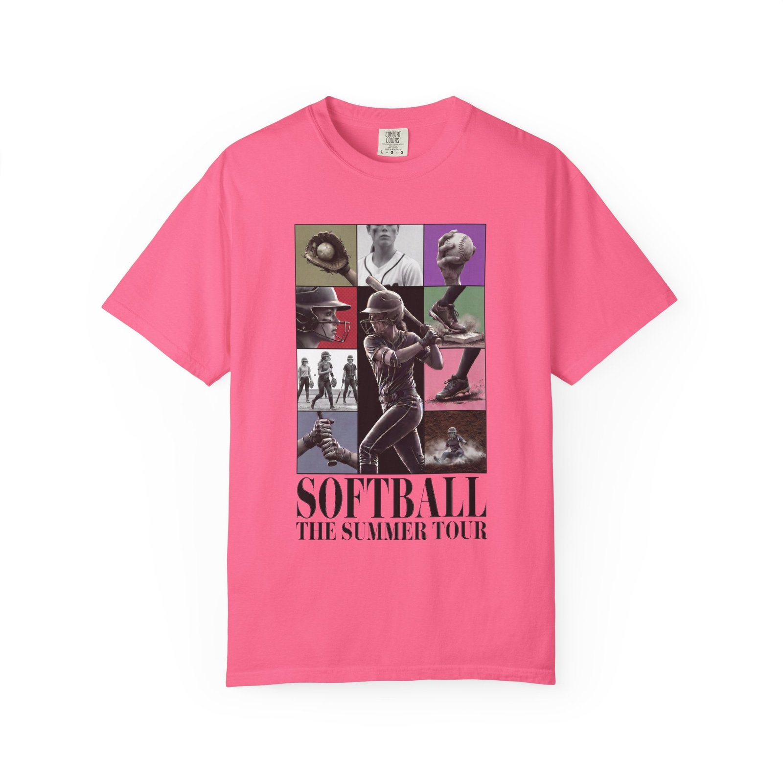 Softball Summer Tour Graphic on Comfort Colors 1717 T-Shirt - Image 17
