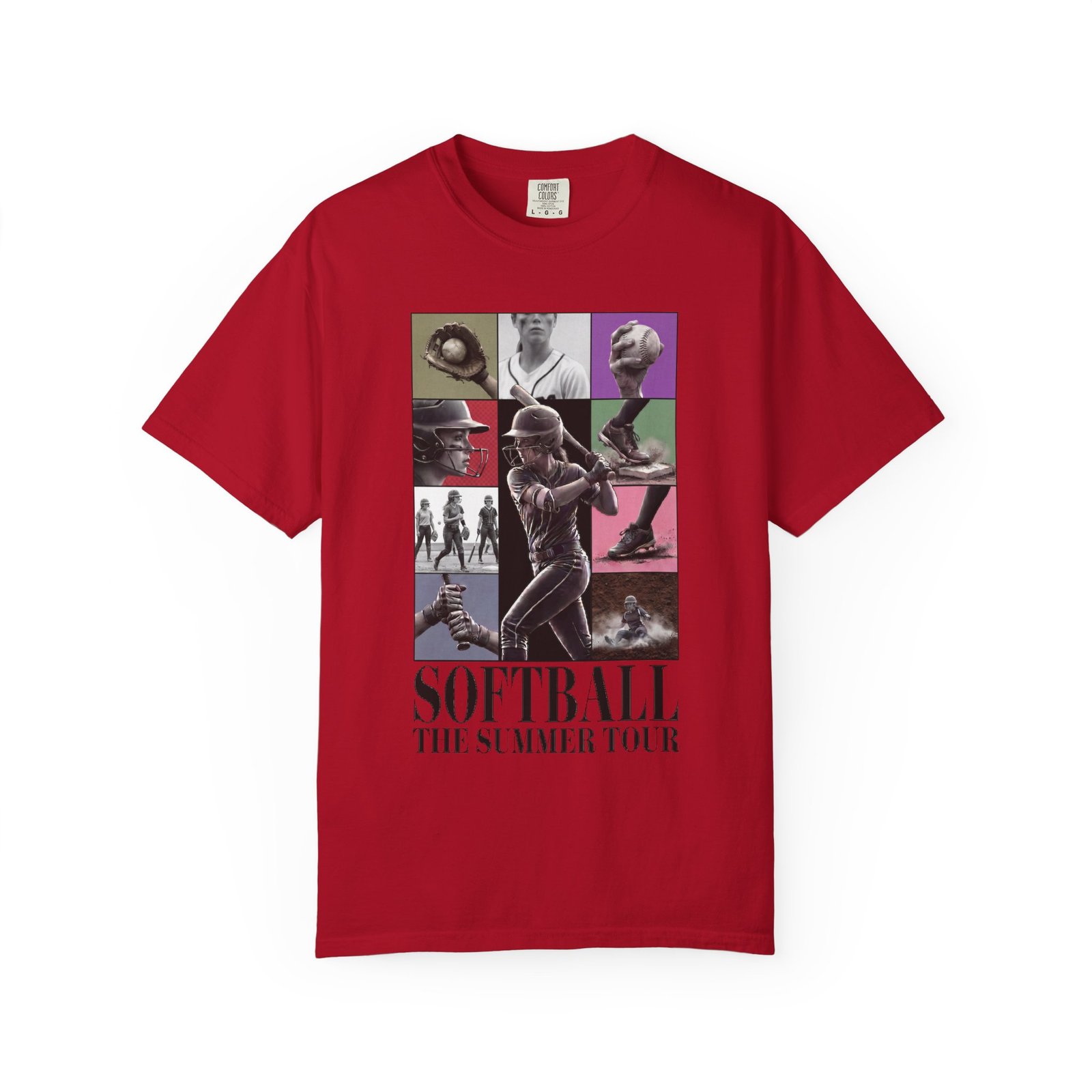 Softball Summer Tour Graphic on Comfort Colors 1717 T-Shirt - Image 18
