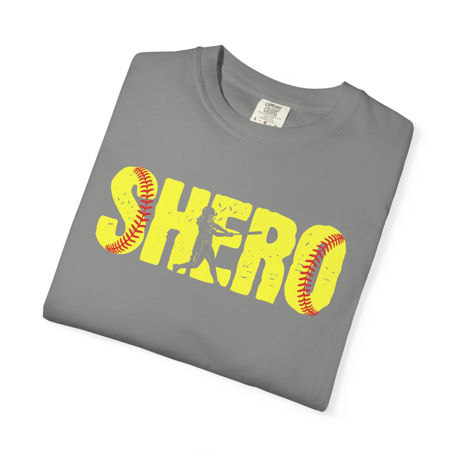 Softball SHero T-Shirt — Women's Softball Design on Comfort Colors 1717 Tee - Image 2