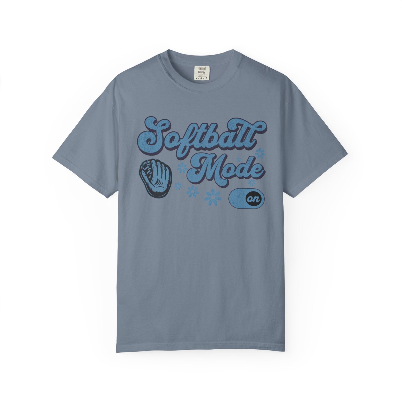 Softball Mode T-Shirt — Retro Softball Graphic on Comfort Colors 1717 Tee - Image 10