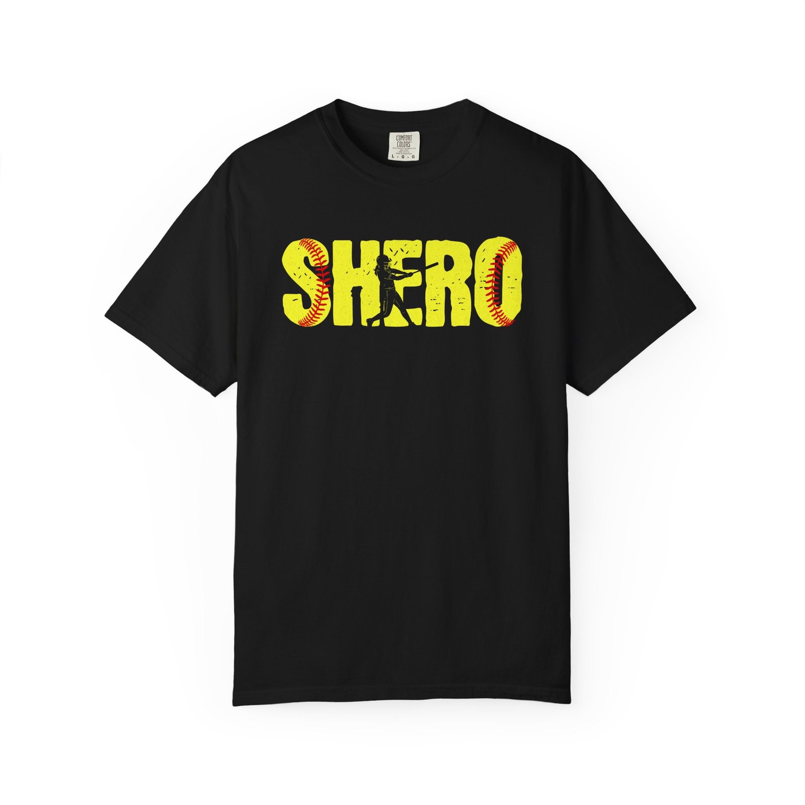 Softball SHero T-Shirt — Women's Softball Design on Comfort Colors 1717 Tee - Image 15