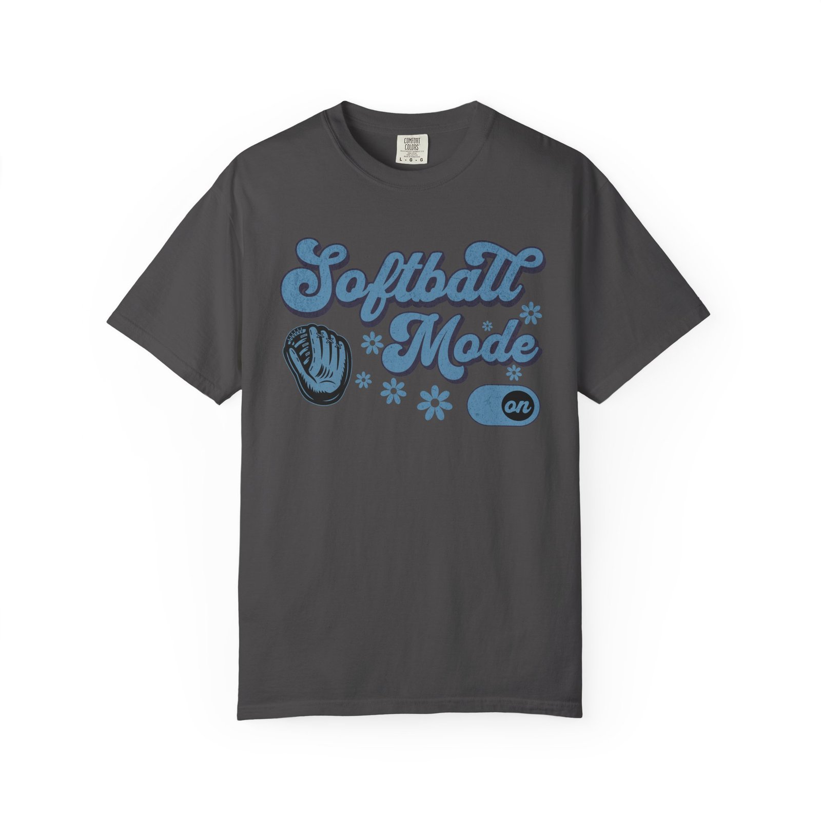 Softball Mode T-Shirt — Retro Softball Graphic on Comfort Colors 1717 Tee - Image 13