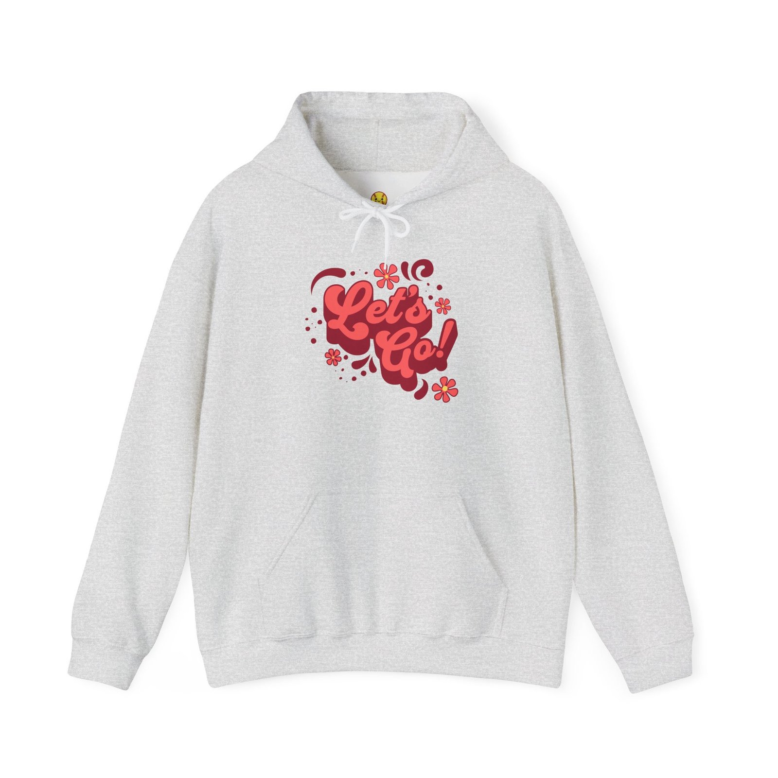 “Let’s Go!” Softball Hoodie - Bubble Gum Retro Softball Hooded Sweatshirt - Image 9