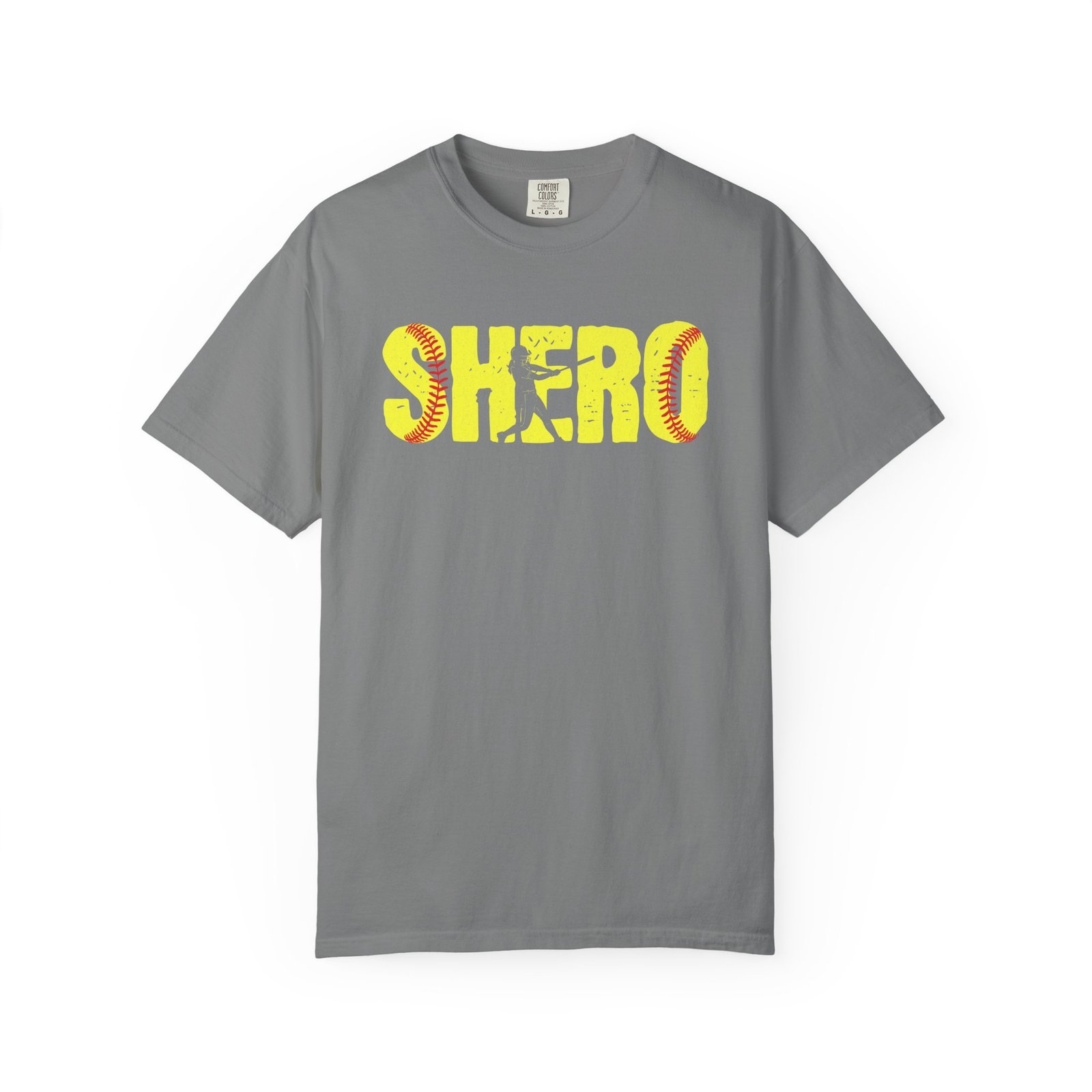 Softball SHero T-Shirt — Women's Softball Design on Comfort Colors 1717 Tee - Image 9