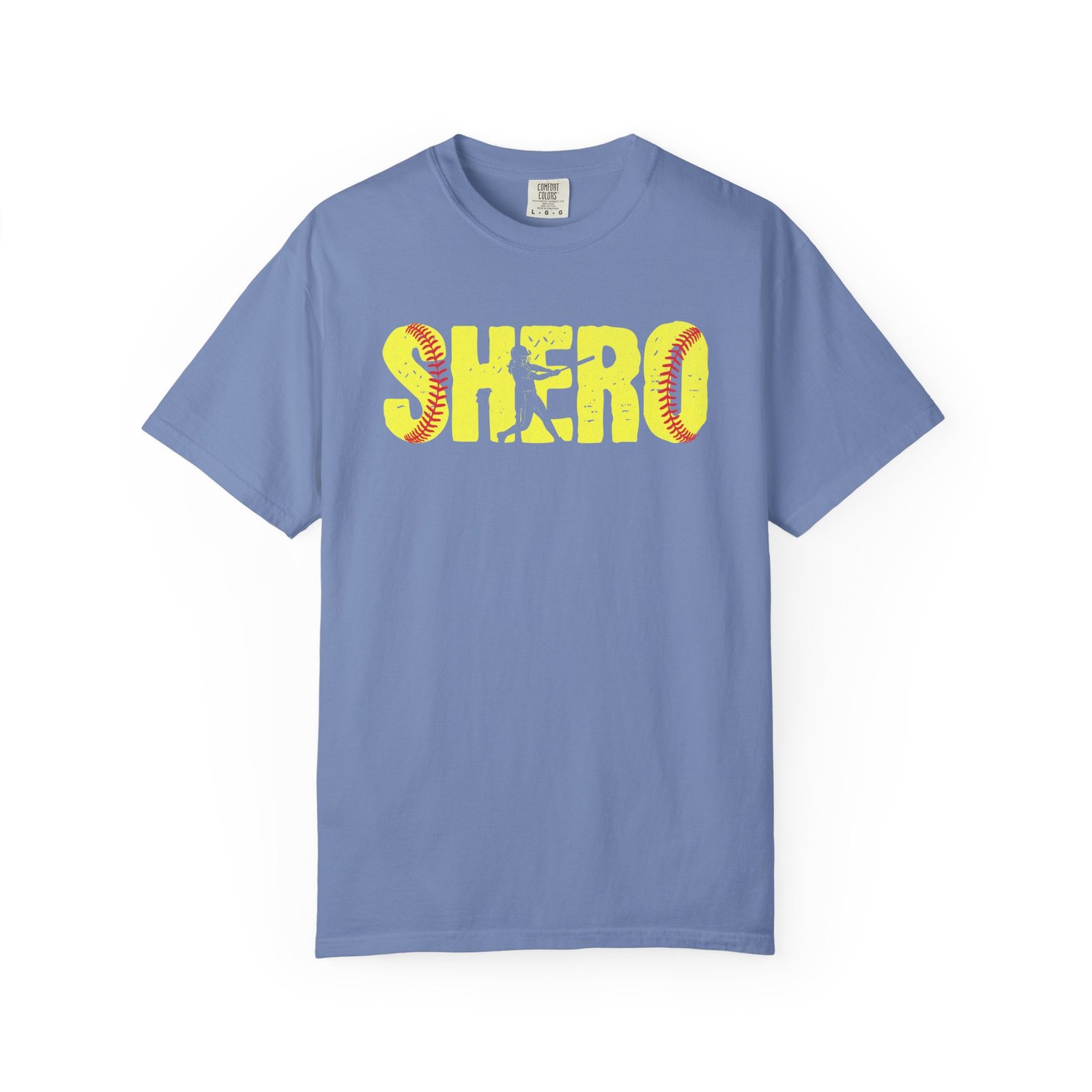 Softball SHero T-Shirt — Women's Softball Design on Comfort Colors 1717 Tee - Image 11