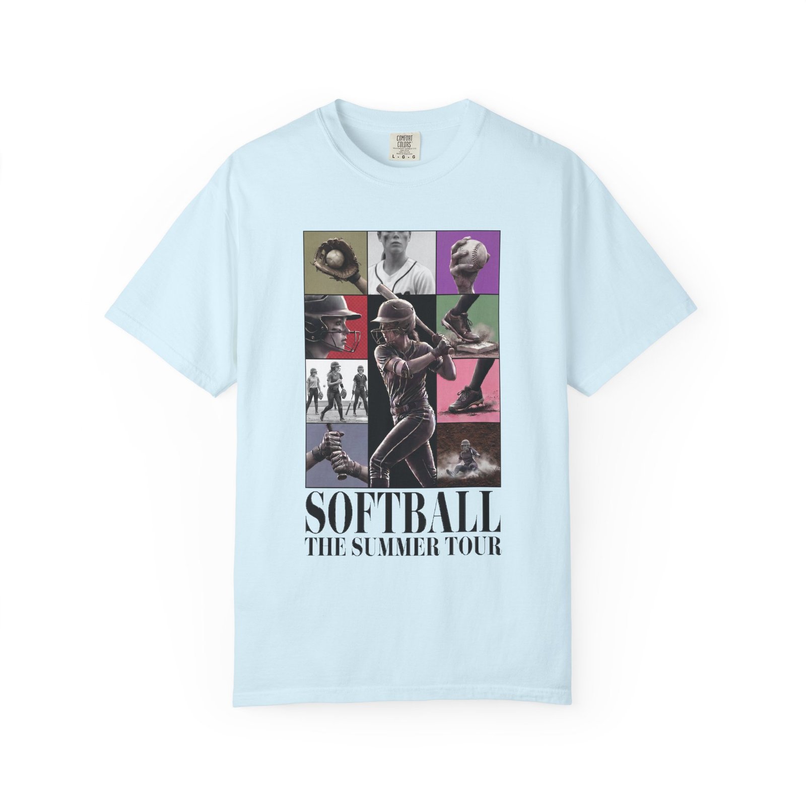 Softball Summer Tour Graphic on Comfort Colors 1717 T-Shirt - Image 9