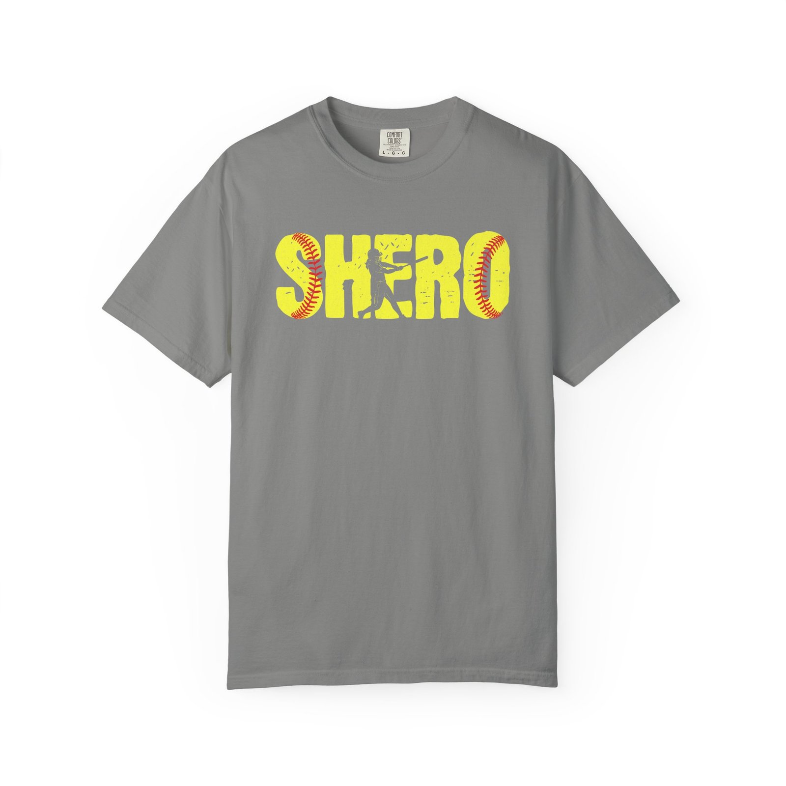 Softball SHero T-Shirt — Women's Softball Design on Comfort Colors 1717 Tee