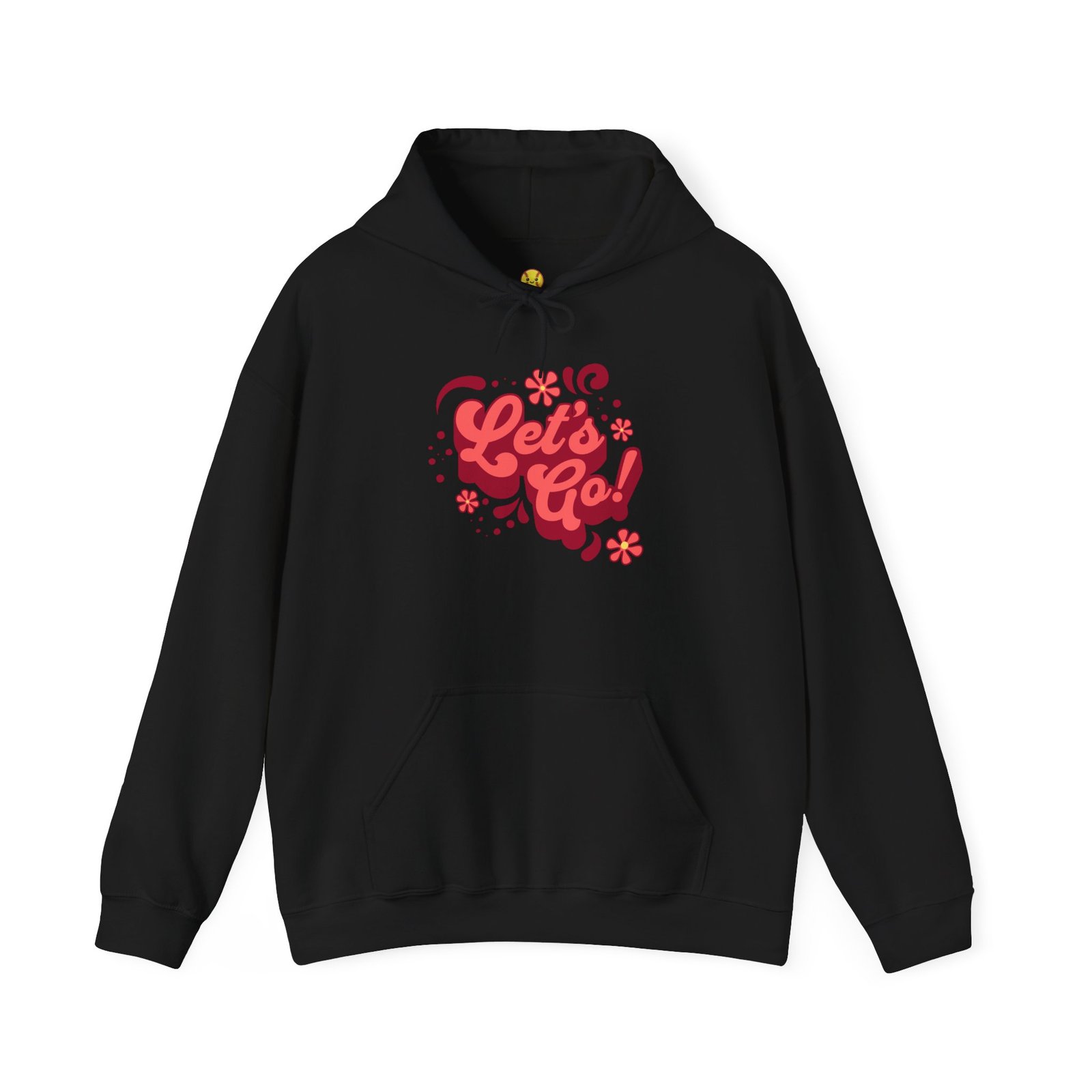“Let’s Go!” Softball Hoodie - Bubble Gum Retro Softball Hooded Sweatshirt - Image 10
