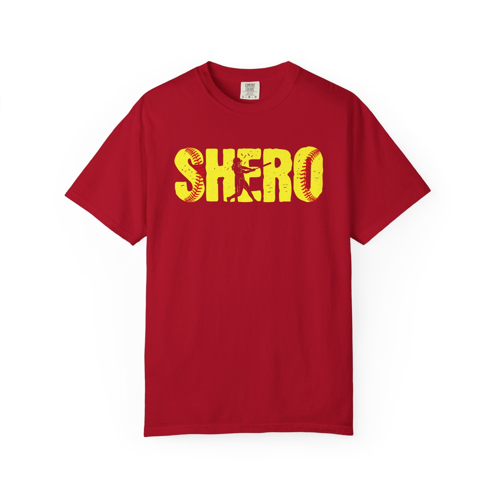 Softball SHero T-Shirt — Women's Softball Design on Comfort Colors 1717 Tee - Image 20