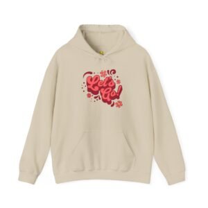 “Let’s Go!” Softball Hoodie - Bubble Gum Retro Softball Hooded Sweatshirt