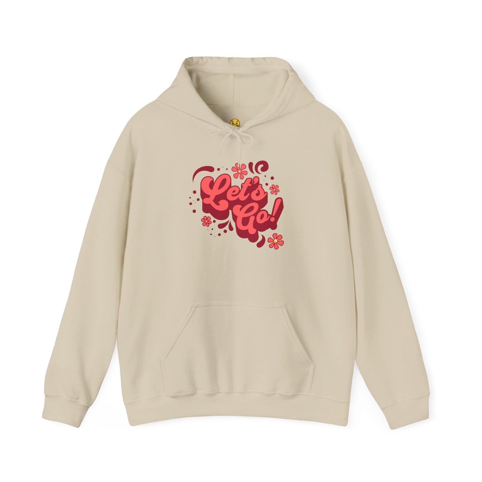 “Let’s Go!” Softball Hoodie - Bubble Gum Retro Softball Hooded Sweatshirt